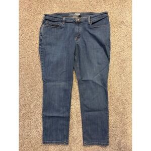Carhartt Jeans Womens 18 Regular Blue Relaxed Fit Denim Straight Leg BD5383-W